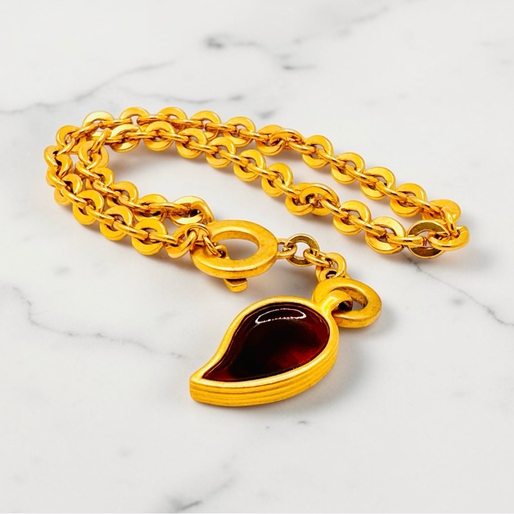 Vintage Givenchy Gold Tone Toggle Necklace